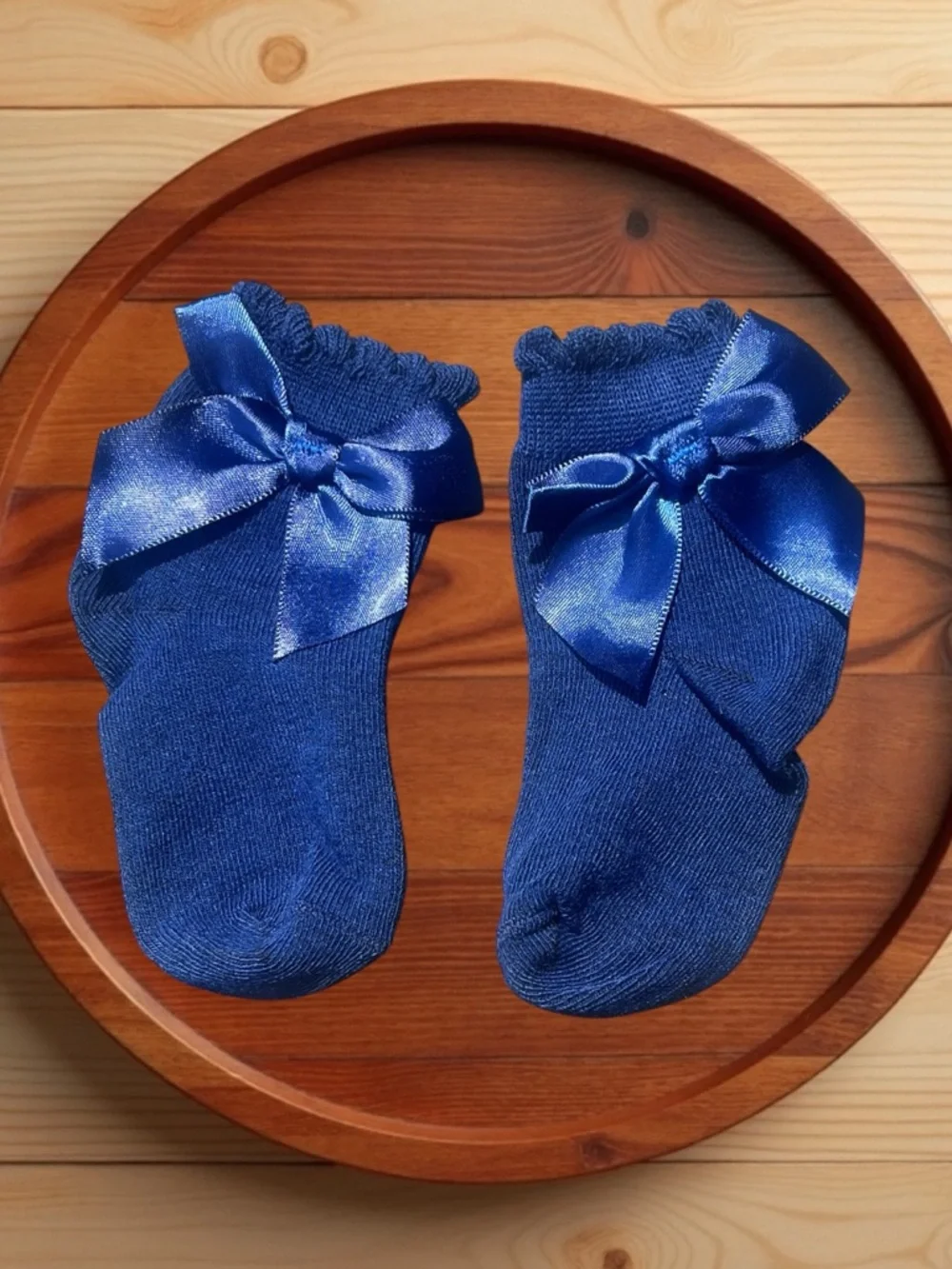Baby Girl Blue Bow Socks